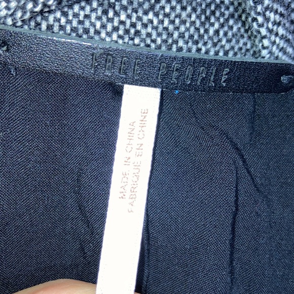 FREE PEOPLE Nomad Tweed Duster Wool Coat Long Jacket Lined Embroidered Boho Chic - Picture 8 of 13